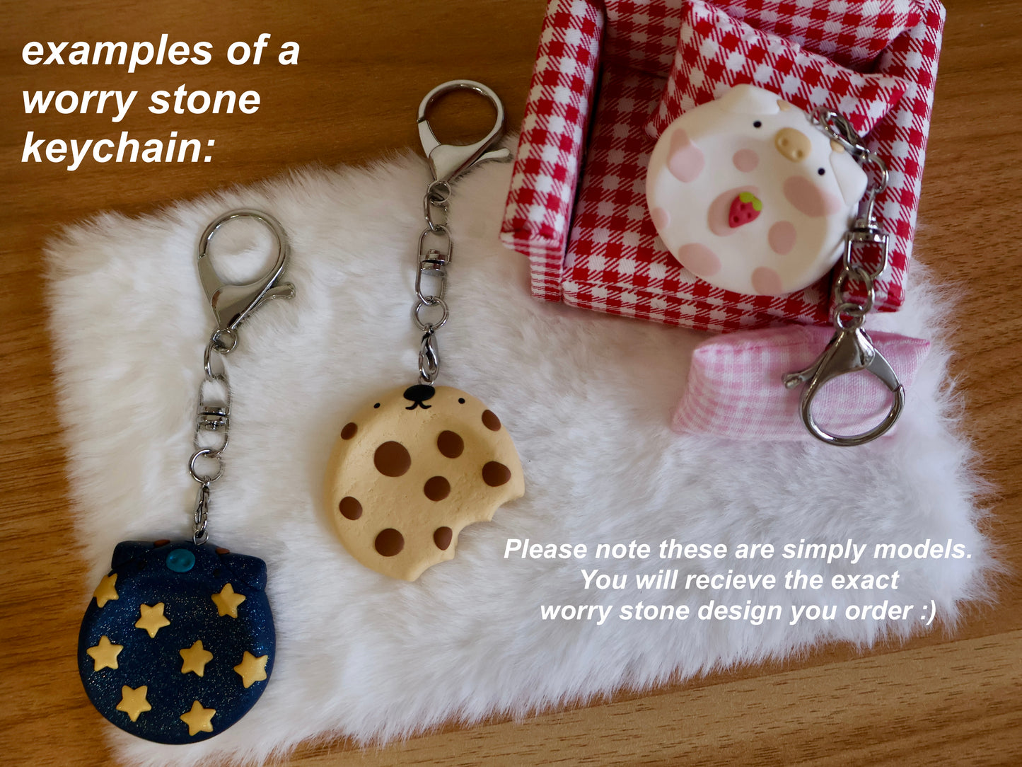 Sugar Cookie Cow Worry Stone