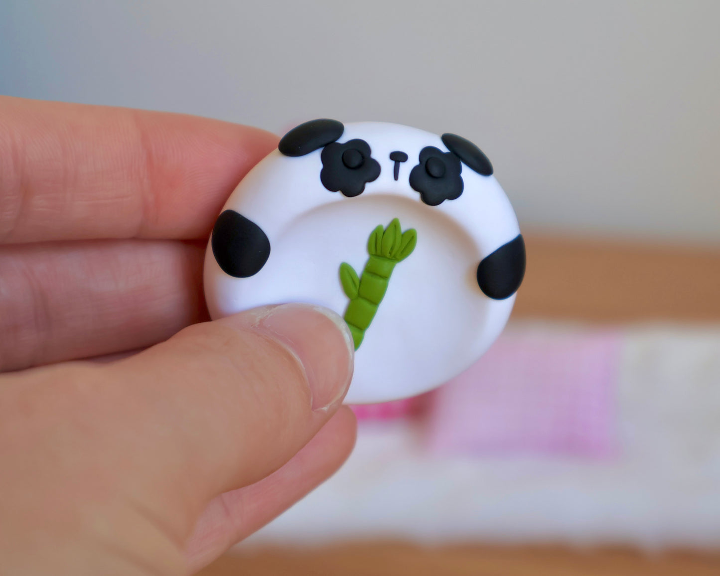 Bamboo Panda Worry Stone