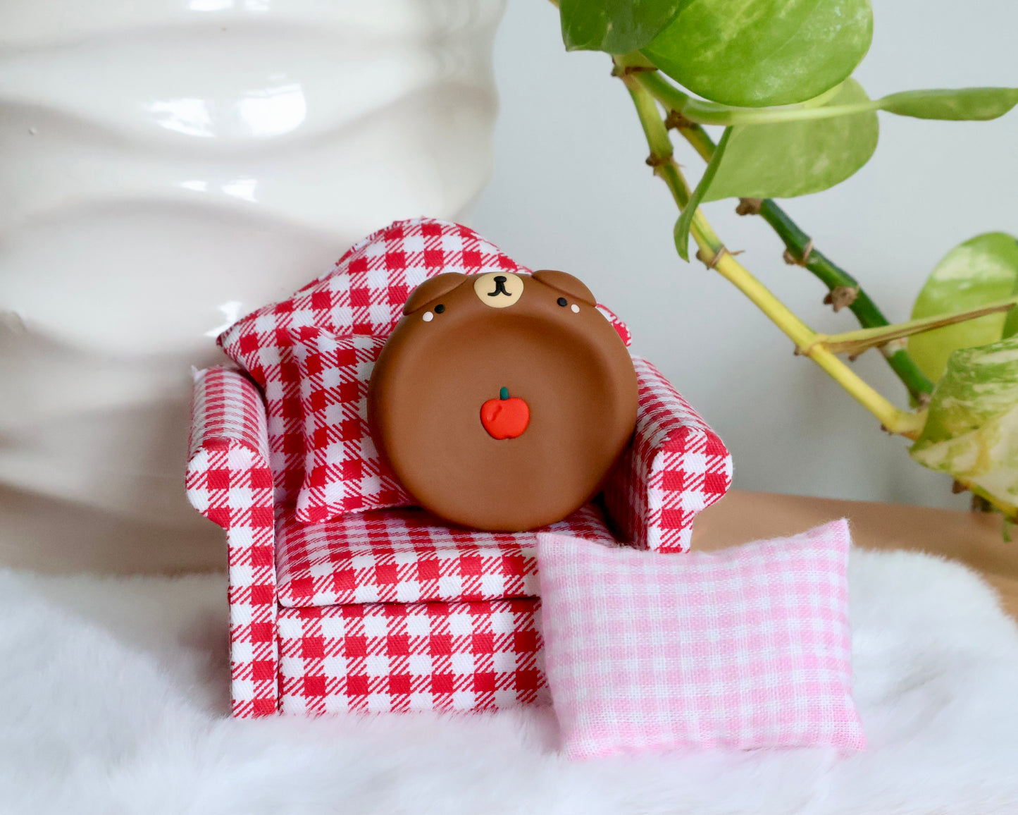 Apple Bear Worry Stone