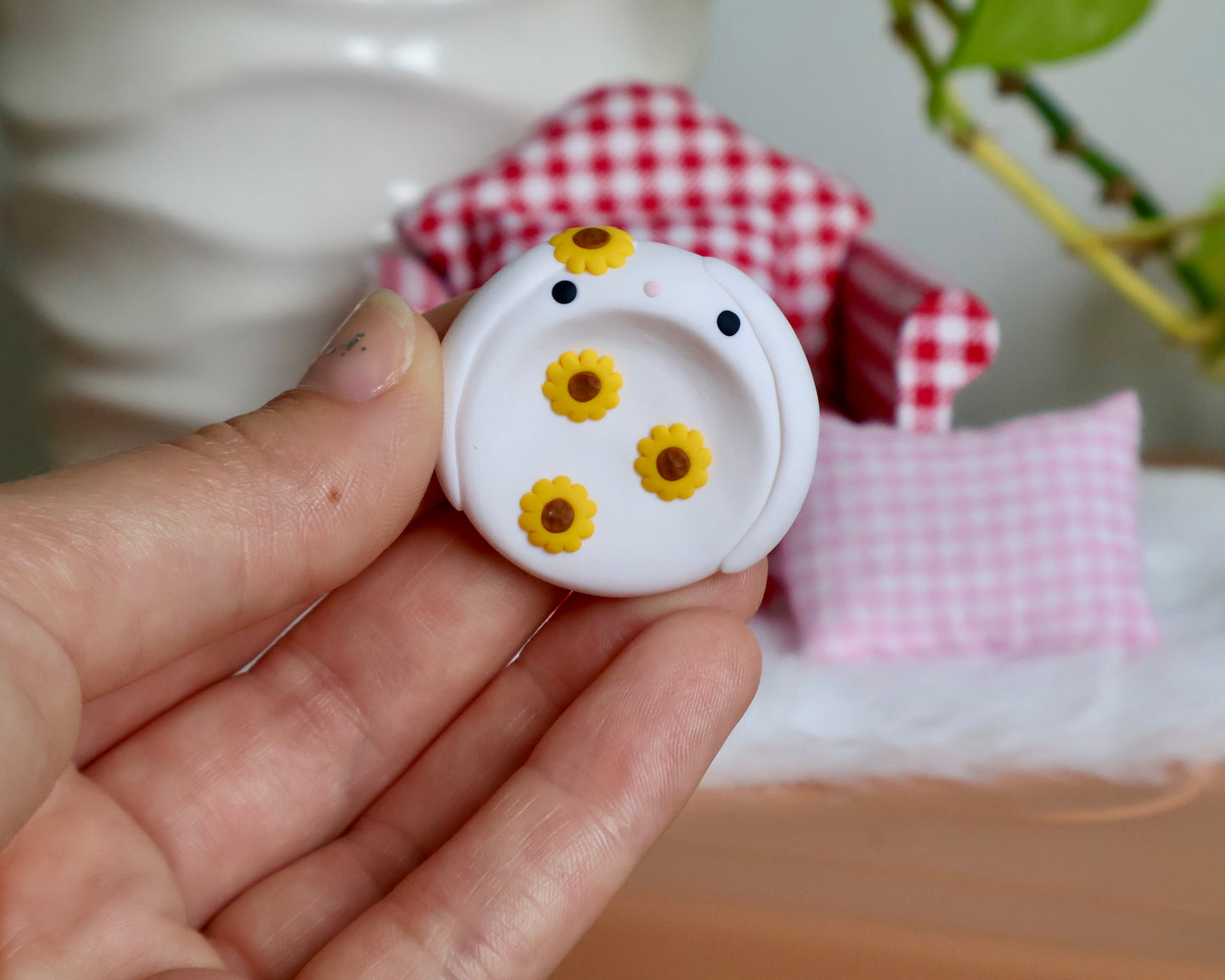 Mini Sunflower Bunny Worry Stone