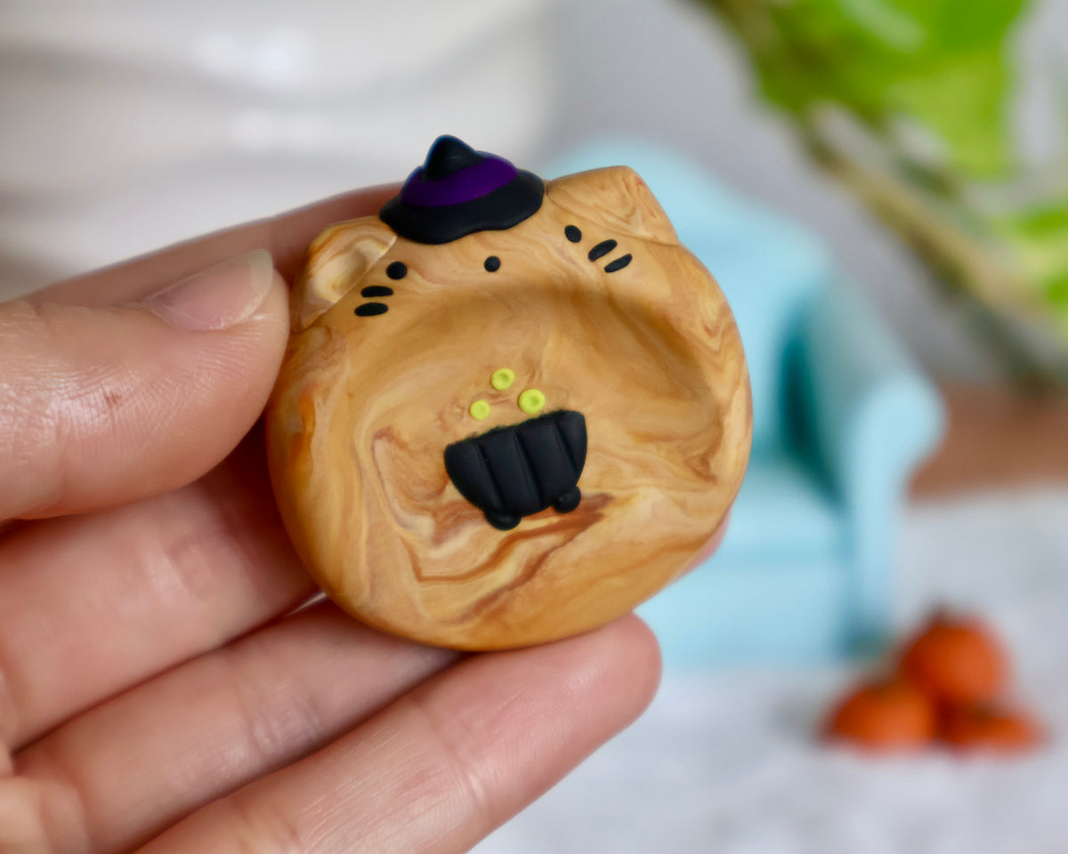 Witchy Kitty Worry Stone