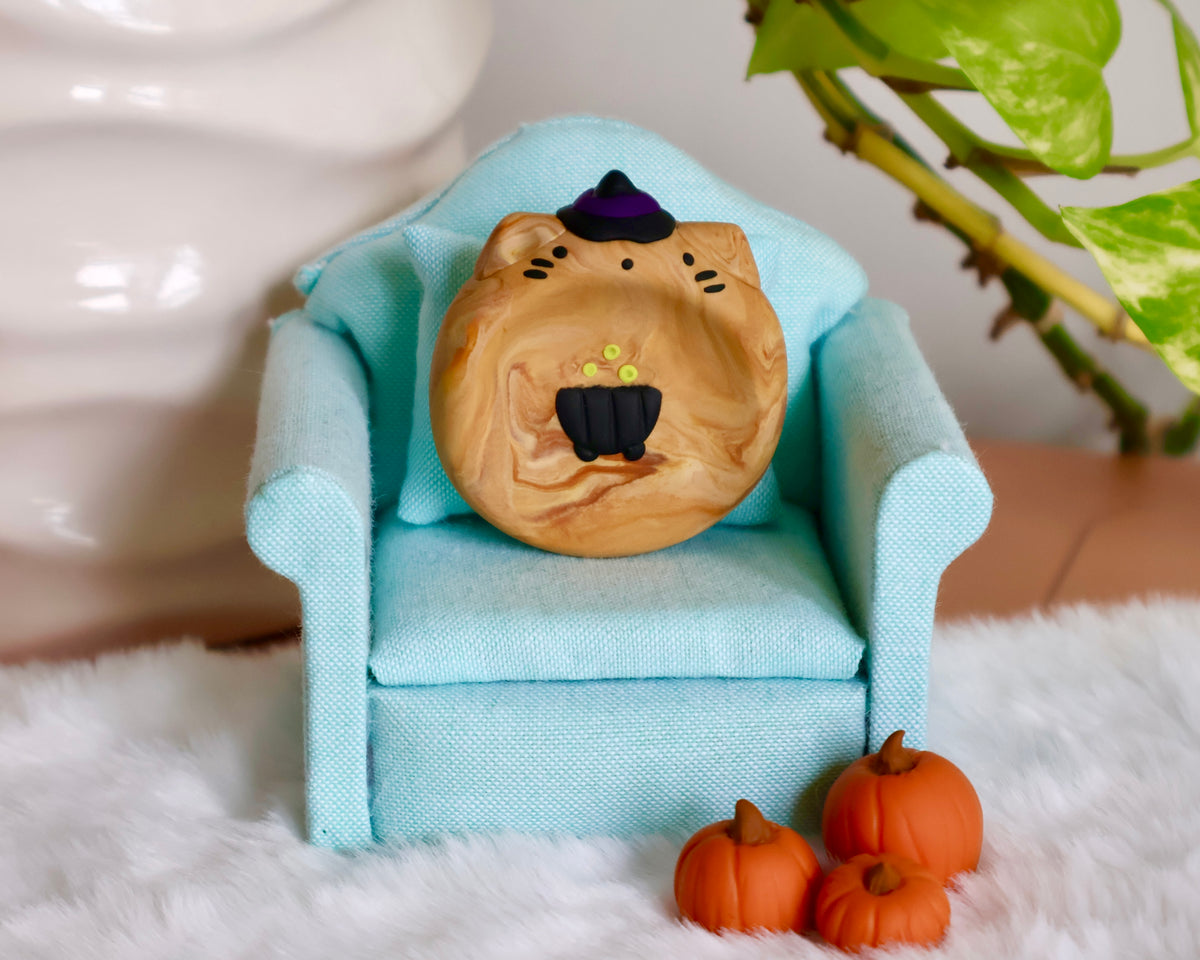 Witchy Kitty Worry Stone