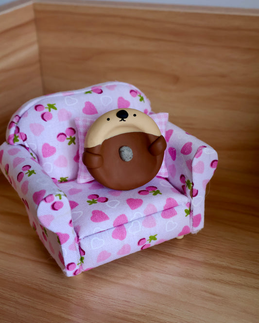 Otter with Her Fav Rock Worry Stone