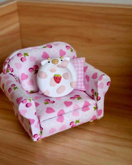Strawberry Cow Worry Stone