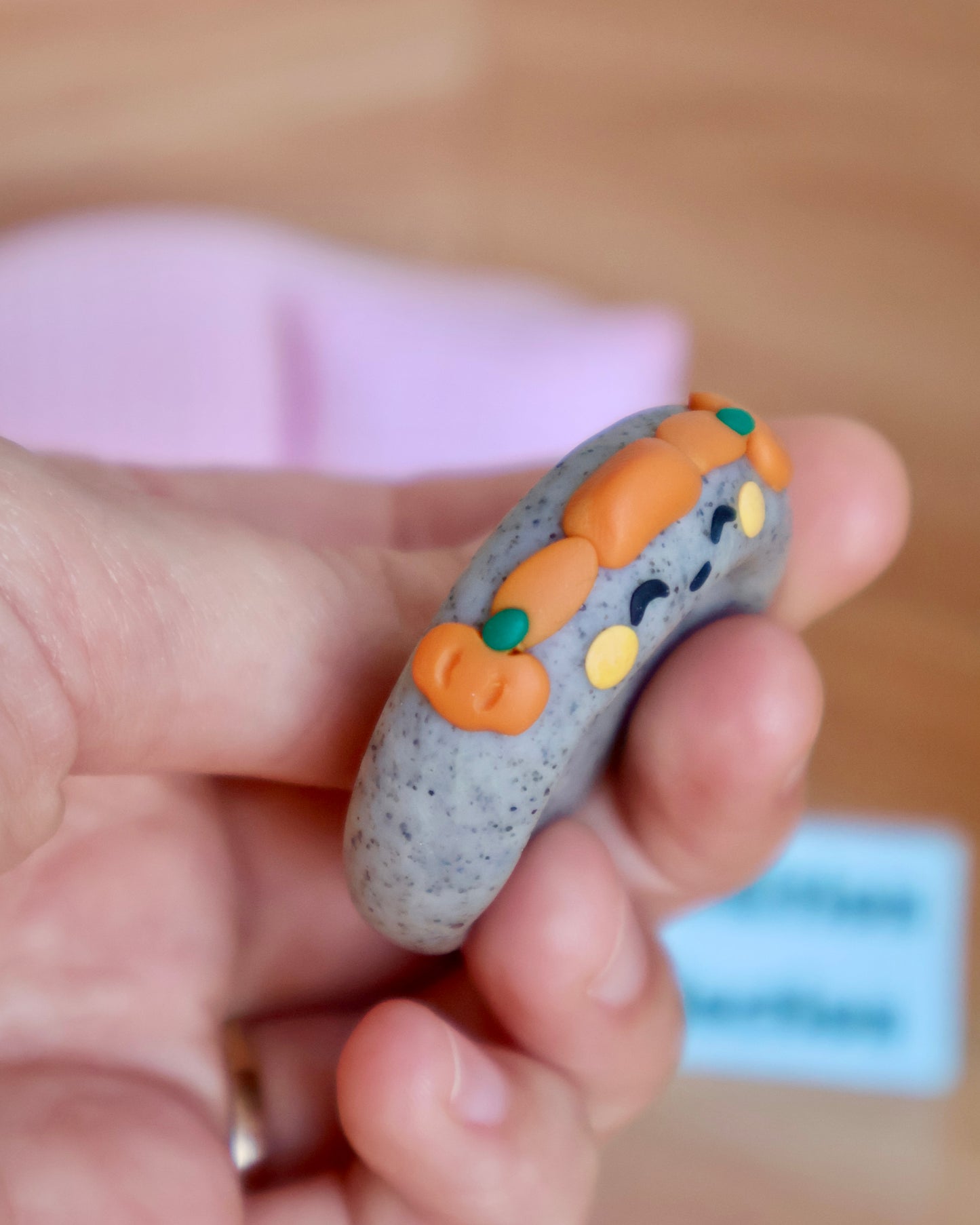 Pumpkin Headphone Frances "the Worrying Stone" Worry Stone