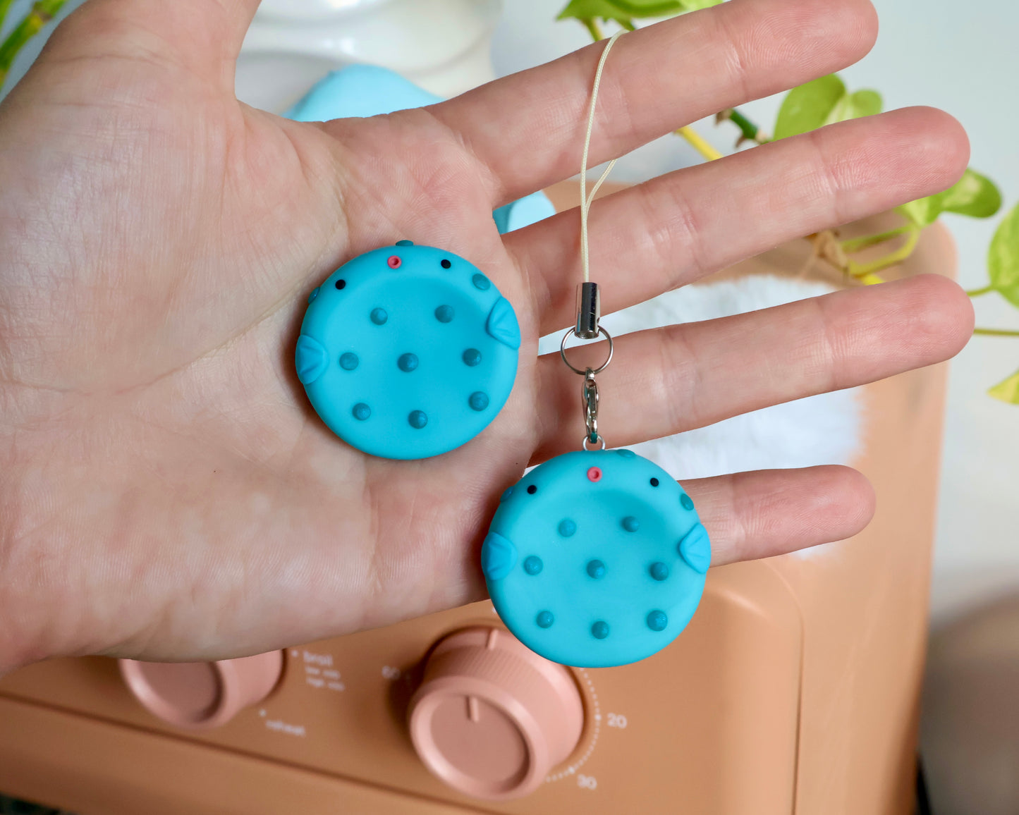 Mini Blue Pufferfish Worry Stone